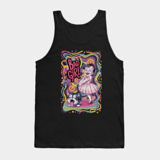 Bad Girl Pulling Cat's Tail Tank Top